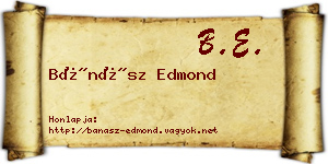 Bánász Edmond névjegykártya
